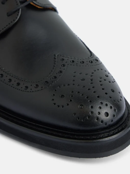 Silbon Zapatos-Zapato clasico piel perforado Negro