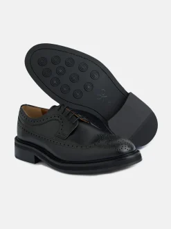 Silbon Zapatos-Zapato clasico piel perforado Negro