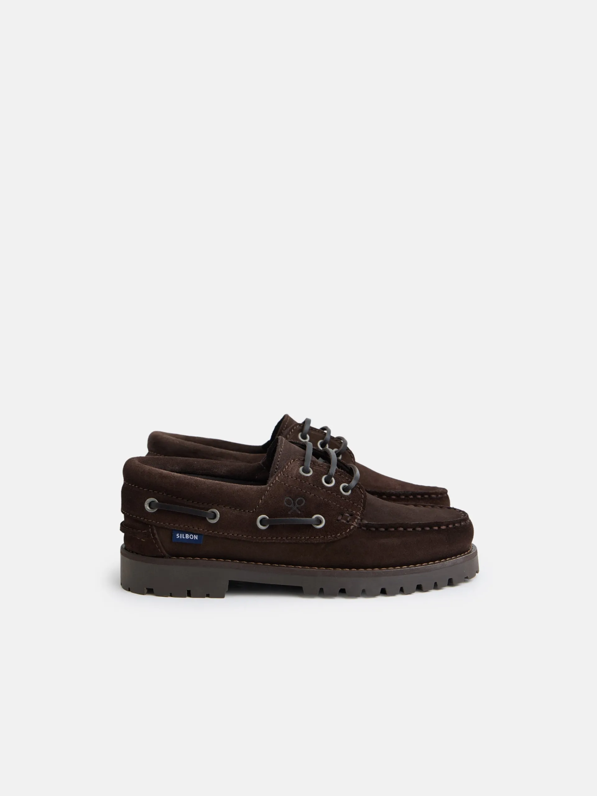 Silbon Zapatos Y Zapatillas-Zapato kids nautico ante oscuro Marron