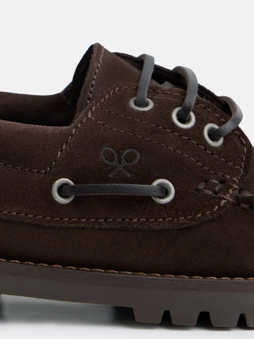 Silbon Zapatos Y Zapatillas-Zapato kids nautico ante oscuro Marron