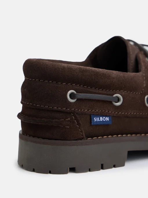 Silbon Zapatos Y Zapatillas-Zapato kids nautico ante oscuro Marron