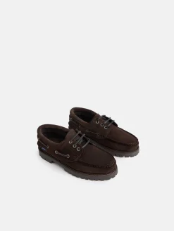 Silbon Zapatos Y Zapatillas-Zapato kids nautico ante oscuro Marron
