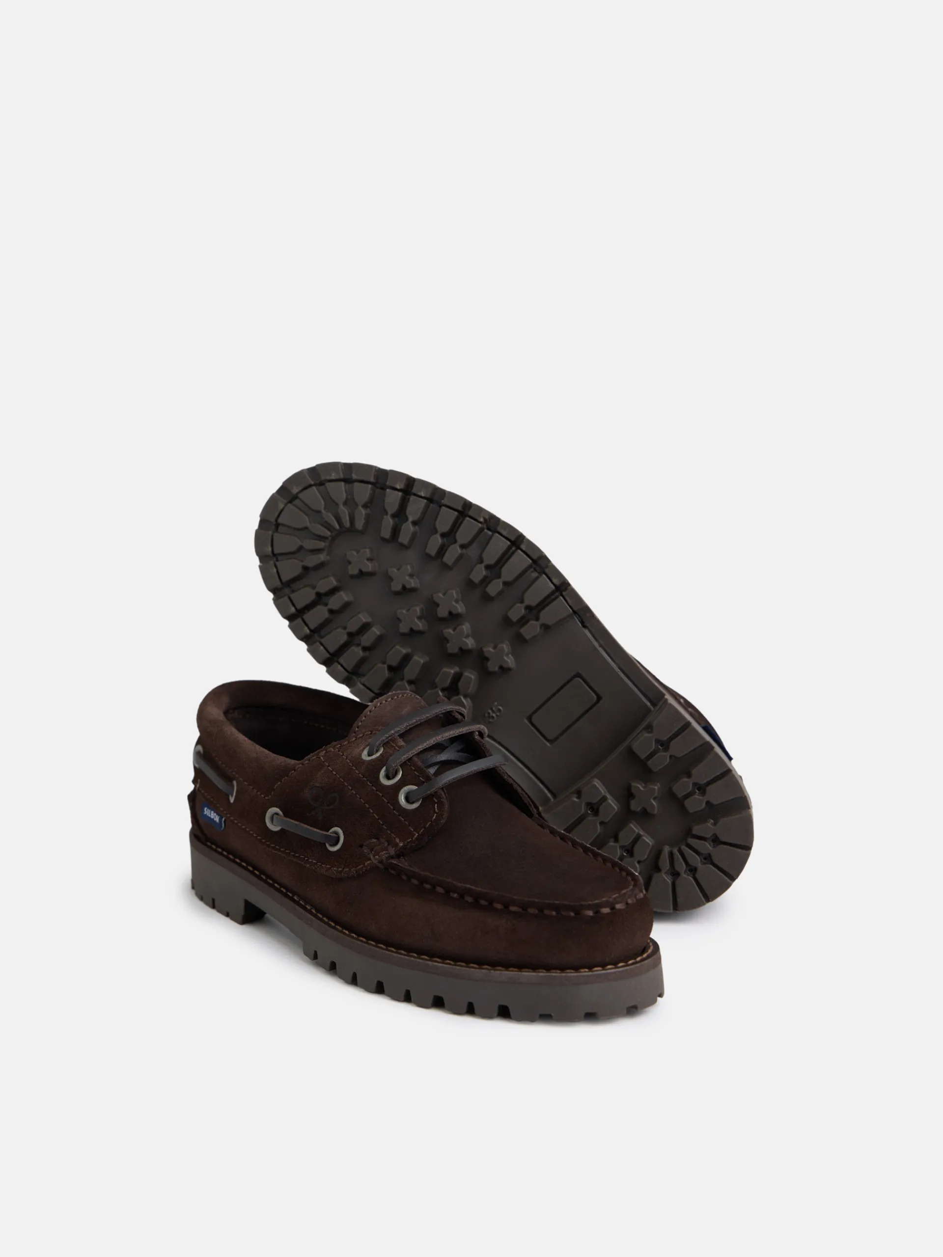 Silbon Zapatos Y Zapatillas-Zapato kids nautico ante oscuro Marron