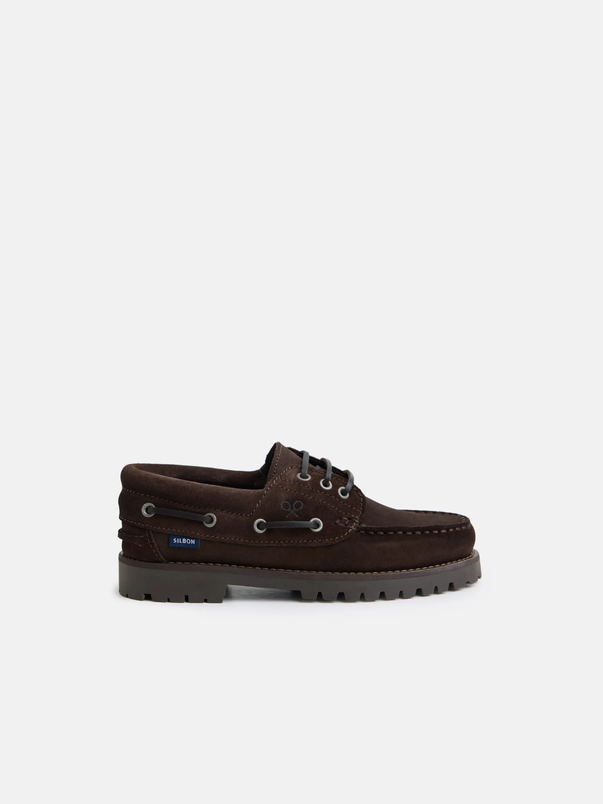 Silbon Zapatos Y Zapatillas-Zapato kids nautico ante oscuro Marron
