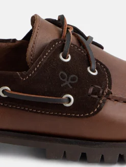 Silbon Zapatos-Zapato sport nautico combinado marron oscuro Marron oscuro
