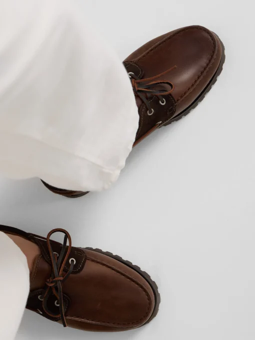 Silbon Zapatos-Zapato sport nautico combinado marron oscuro Marron oscuro