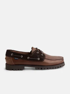Silbon Zapatos-Zapato sport nautico combinado marron oscuro Marron oscuro