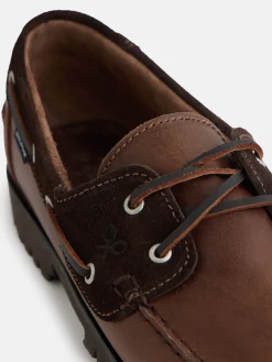 Silbon Zapatos-Zapato sport nautico combinado marron oscuro Marron oscuro